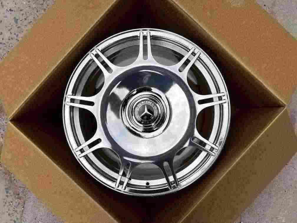 Кованые диски Ju-Tuning 1116 зеркальная полировка R21–R22 5x112 на Mercedes C/E/S, GLC, GLE