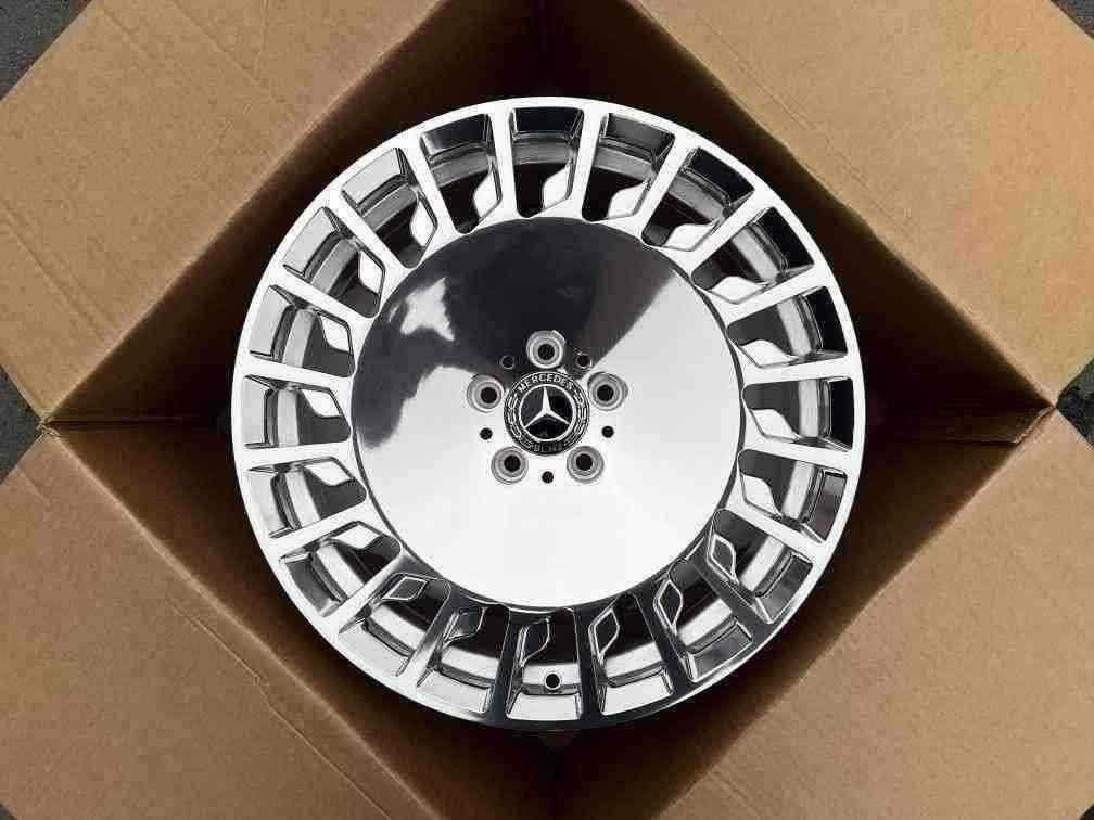 Кованые диски Ju-Tuning 1125 зеркальная полировка R17–R20 5x112 на Mercedes C/E/S, GLC, GLE