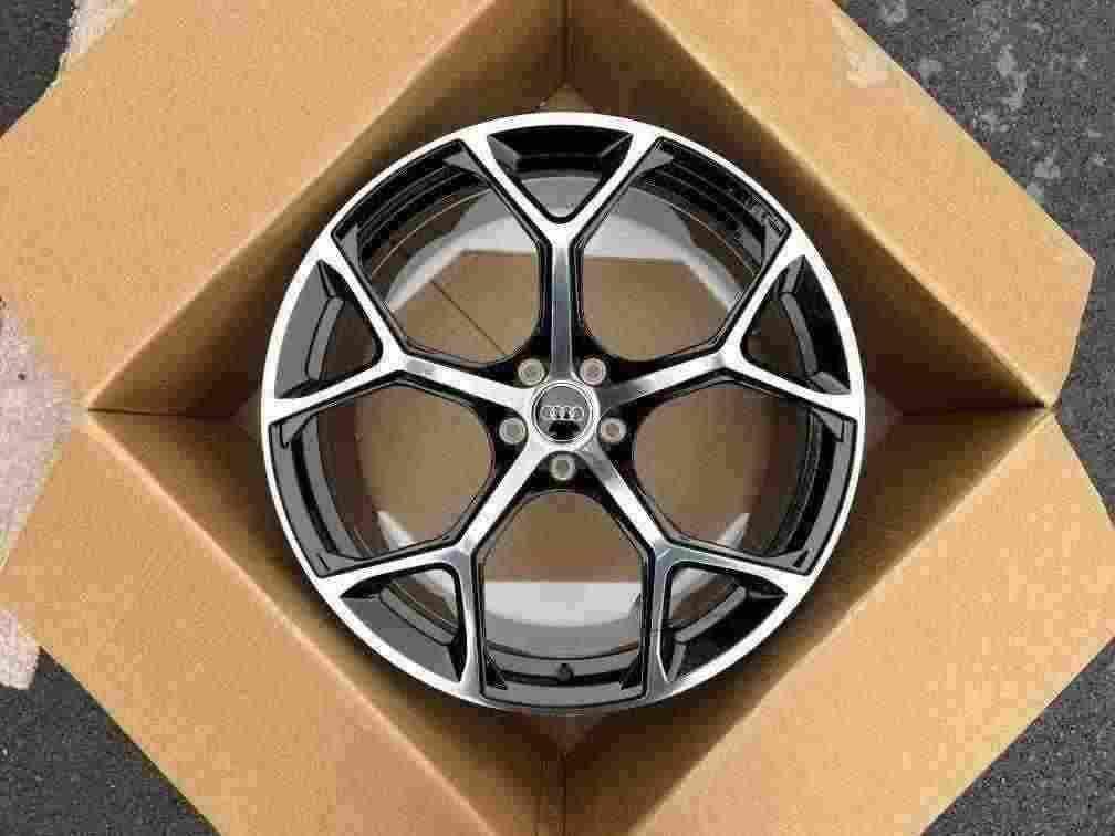 Кованые диски Ju-Tuning 1307 чёрный глянец полированная лицевая часть R19–R21 5x112 на Audi A4-A8, Q5/Q7