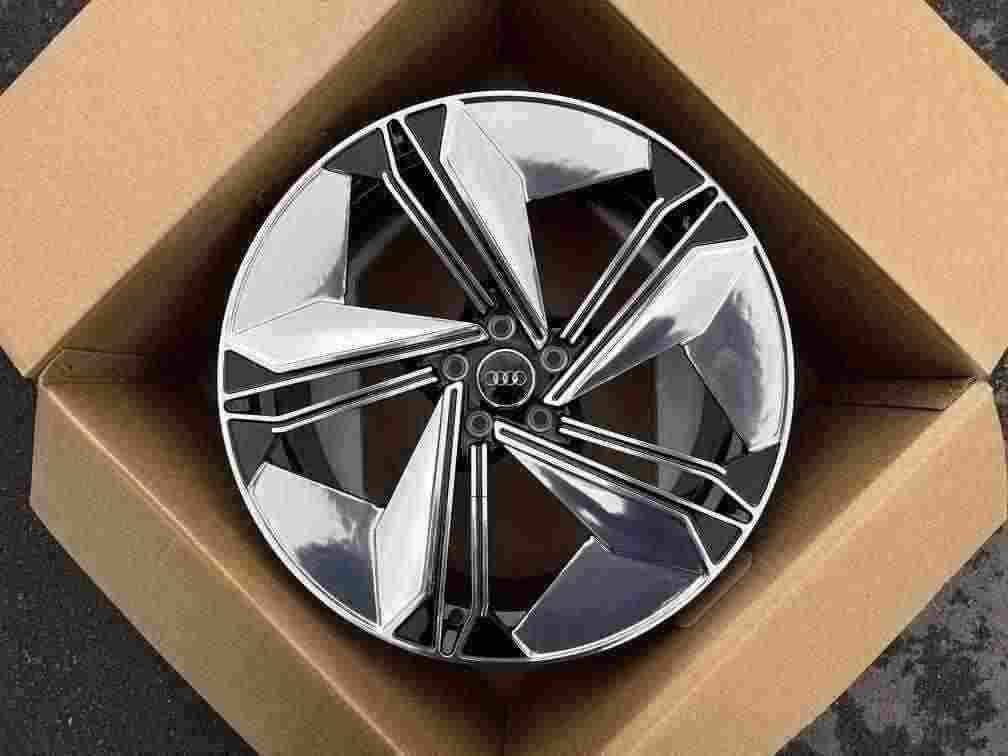 Кованые диски Ju-Tuning 1318 чёрный глянец полированная лицевая часть R19–R21 5x112 на Audi A4-A8, Q5/Q7