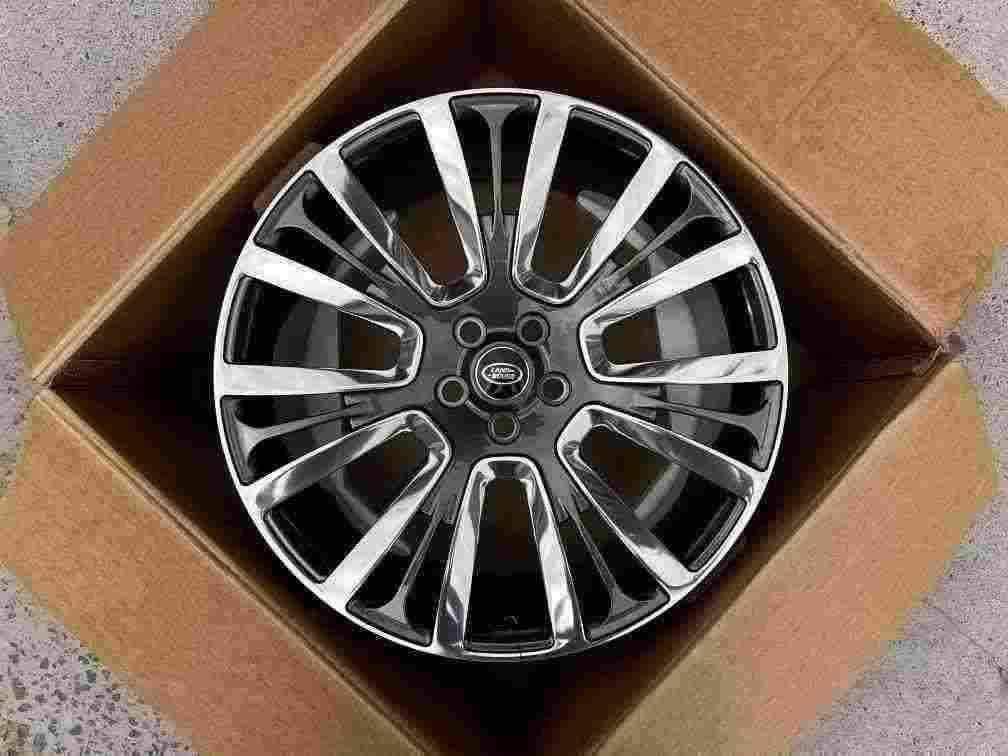 Кованые диски Ju-Tuning 1604 графит porsche gunmetal полированная лицевая часть R21–R22 5x120 на Range Rover, Defender