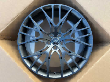 Кованые диски Ju-Tuning 1627 матовый серый R22 5x120 на Range Rover, Defender