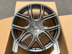 Кованые диски Ju-Tuning 1832 матовый графит porsche gunmetal R19–R21 5x114.3 на Tesla 3/Y, BYD, Zeekr