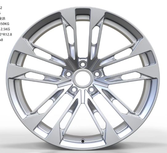 Кованые диски Ju-Tuning HJ0314 серебристый R20 5x112 на Audi A4-A8/Q7, VW