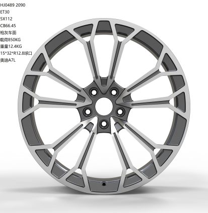 Кованые диски Ju-Tuning HJ0489 графит gunmetal R19–R21 5x112 на Audi A4-A8/Q7, VW