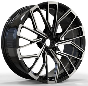 Кованые диски Ju-Tuning HJ0611 чёрный глянец R19–R21 5x112 на Audi A4-A8/Q7, VW