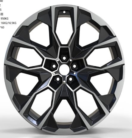 Кованые диски Ju-Tuning HJ0319 чёрный глянец R21–R22 5x112 на BMW G-серии, X3-X7