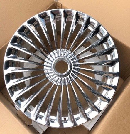 Кованые диски Ju-Tuning PL001-1916 зеркальная полировка R17 5x112 на Mercedes C/E/S, GLC, GLE