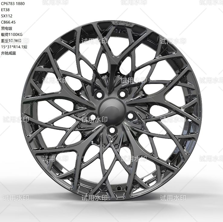 Кованые диски Ju-Tuning MCMH6783 чёрный хром R18 5x112 на Mercedes C/E/S, GLC, GLE