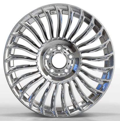 Кованые диски Ju-Tuning HJ0133 зеркальная полировка R17–R18 5x112 на Mercedes C/E/S, GLC, GLE
