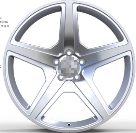 Кованые диски Ju-Tuning C08482 чёрный глянец повышенного блеска R20 5x112 на Mercedes C/E/S, GLC, GLE