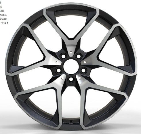 Кованые диски Ju-Tuning HJ0345 чёрный мат R20 5x112 на Mercedes C/E/S, GLC, GLE