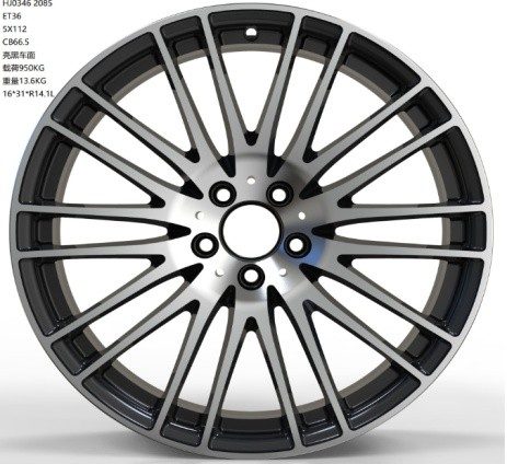 Кованые диски Ju-Tuning HJ0346 чёрный глянец R18–R20 5x112 на Mercedes C/E/S, GLC, GLE