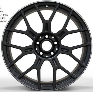 Кованые диски Ju-Tuning HJ0394 чёрный мат R19–R21 5x112 на Mercedes C/E/S, GLC, GLE