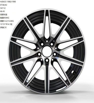 Кованые диски Ju-Tuning HJ0433 чёрный глянец R18–R19 5x112 на Mercedes C/E/S, GLC, GLE