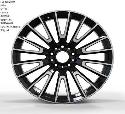 Кованые диски Ju-Tuning HJ0488 чёрный глянец R20–R22 5x130 на Mercedes G-класс