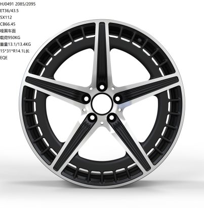 Кованые диски Ju-Tuning HJ0491 чёрный мат R19–R20 5x112 на Mercedes C/E/S, GLC, GLE