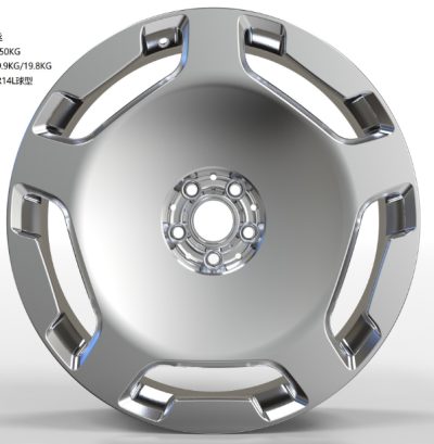 Кованые диски Ju-Tuning PL003 зеркальная полировка R20–R23 5x112 на Mercedes C/E/S, GLC, GLE