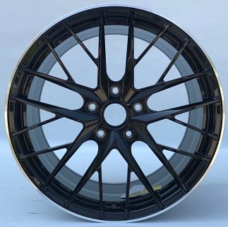 Кованые диски Ju-Tuning HJ0045 чёрный глянец R19–R21 5x130 / 5x112 на Porsche Cayenne, Panamera — фото 2