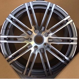 Кованые диски Ju-Tuning HJ0075 графит gunmetal R20–R21 5x112 / 5x130 на Porsche Cayenne, Panamera