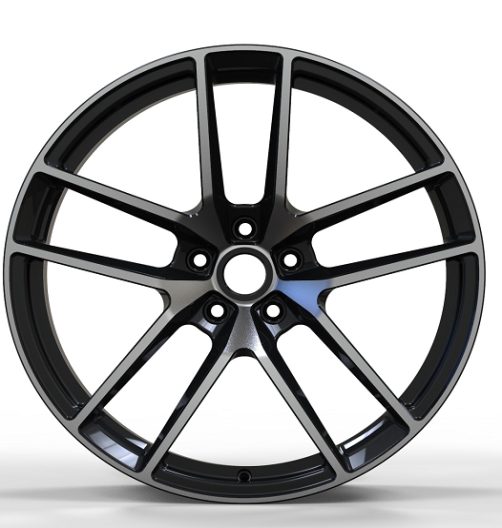 Кованые диски Ju-Tuning HJ0283 чёрный глянец R20 5x112 на Porsche Cayenne, Panamera