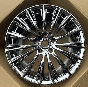 Кованые диски Ju-Tuning HJ0100 чёрный хром тюнинг-посадка R17–R19 5x120 / 5x112 / 5x114.3 на Toyota, Lexus