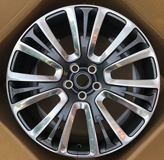 Кованые диски Ju-Tuning HJ0149 графит gunmetal полированная лицевая часть R20–R22 5x120 на Range Rover, Defender