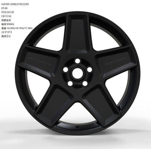 Кованые диски Ju-Tuning HJ0395 чёрный мат R20–R22 5x120 на Range Rover, Defender