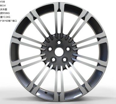 Кованые диски Ju-Tuning HJ0344 чёрный глянец R20–R22 5x108 на Range Rover, Defender