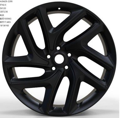Кованые диски Ju-Tuning HJ0429 чёрный мат R22 5x120 на Range Rover, Defender
