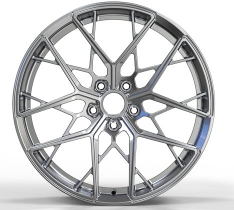 Кованые диски Ju-Tuning HJ0108 чёрный глянец повышенного блеска R18–R22 5x112 / 5x108 / 5x120 / 5x114.3