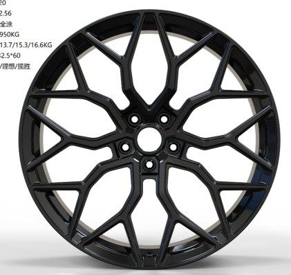 Кованые диски Ju-Tuning HJ0398 чёрный глянец R21–R23 5x120