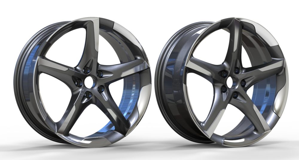 Кованые диски Ju-Tuning HJ0545 чёрный глянец полировка R20–R21 5x114.3 на AITO, Li Auto, Xiaomi, Zeekr