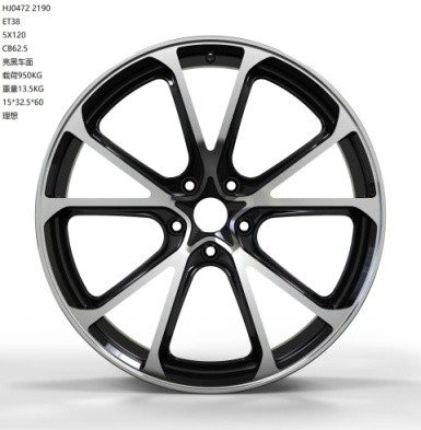 Кованые диски Ju-Tuning HJ0472 чёрный глянец R21 5x120 на AITO, Li Auto, Xiaomi, Zeekr