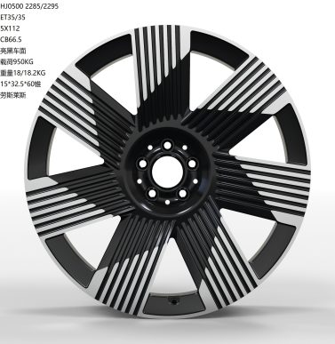 Кованые диски Ju-Tuning HJ0500 чёрный глянец R21–R22 5x112 / 5x120 на AITO, Li Auto, Xiaomi, Zeekr