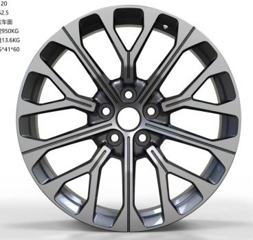 Кованые диски Ju-Tuning 09012 чёрный глянец R19–R21 5x120 на AITO, Li Auto, Xiaomi, Zeekr