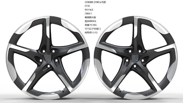 Кованые диски Ju-Tuning HJ0545 чёрный глянец R21 5x114.3 на AITO, Li Auto, Xiaomi, Zeekr