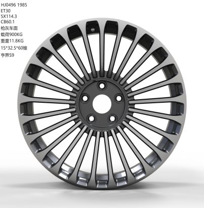 Кованые диски Ju-Tuning HJ0521 графит gunmetal R20–R21 5x114.3 на AITO, Li Auto, Xiaomi, Zeekr