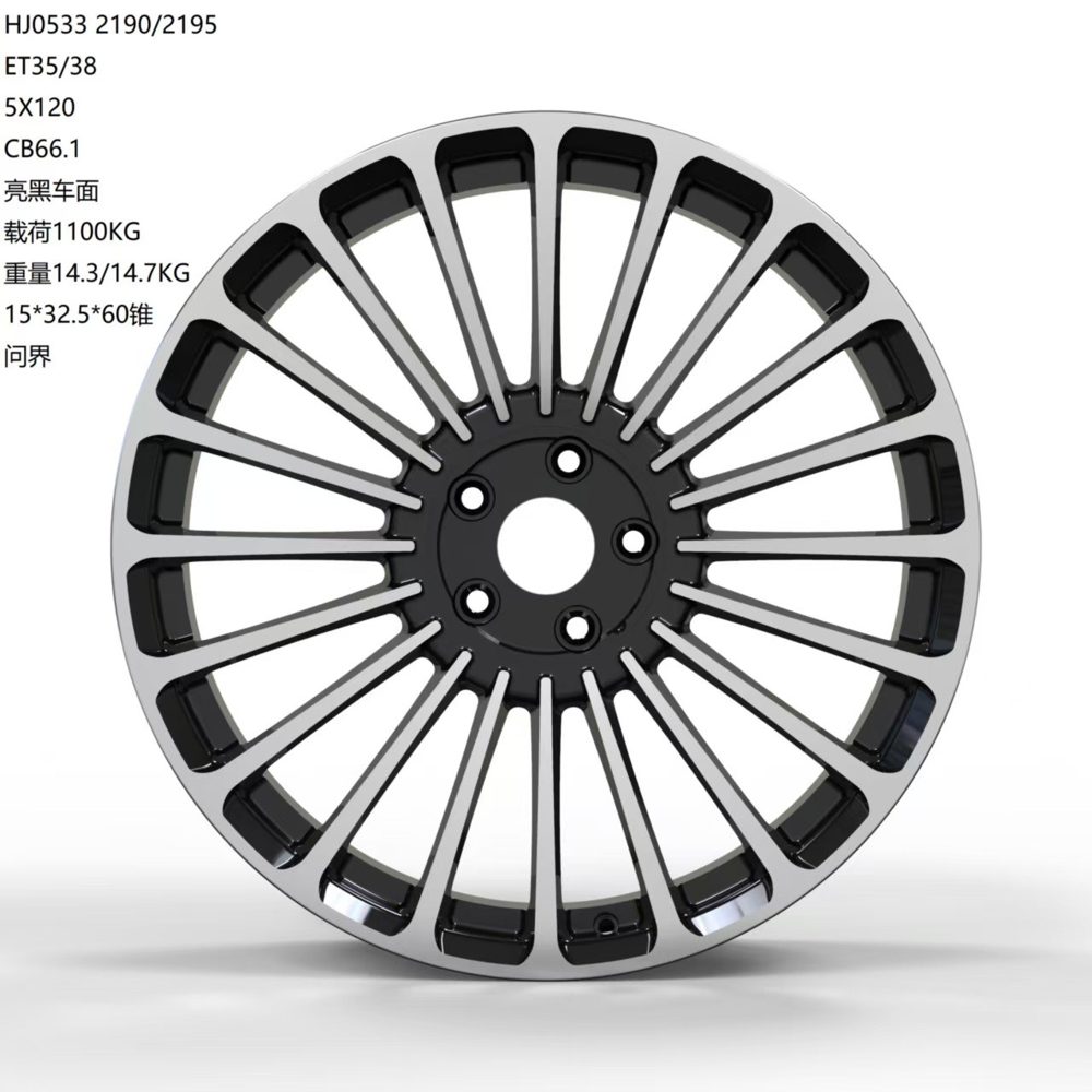Кованые диски Ju-Tuning HJ0533 чёрный глянец R20–R21 5x120 на AITO, Li Auto, Xiaomi, Zeekr