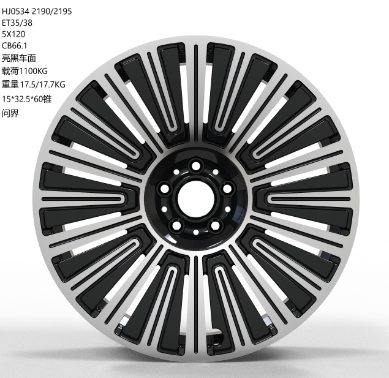 Кованые диски Ju-Tuning HJ0534 чёрный глянец R21 5x120 на AITO, Li Auto, Xiaomi, Zeekr