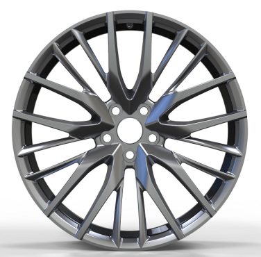 Кованые диски Ju-Tuning HJ0214 чёрный глянец повышенного блеска R19–R20 5x114.3 на Camry, RAV4, Lexus