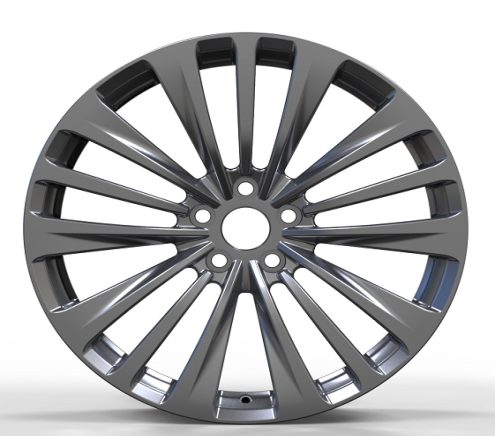 Кованые диски Ju-Tuning HJ0246 чёрный глянец повышенного блеска R20 5x114.3 на Camry, RAV4, Lexus