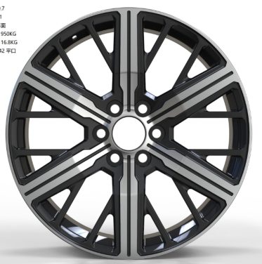 Кованые диски Ju-Tuning HJ0310 чёрный глянец R22 6x139.7 на Prado, Hilux, Tank 300