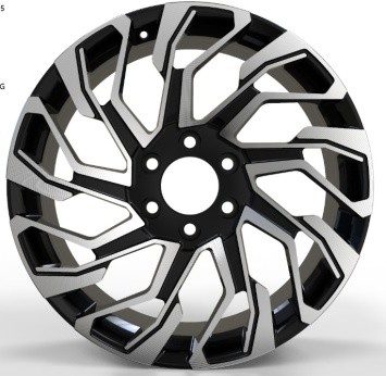 Кованые диски Ju-Tuning HJ0363 чёрный глянец R20 6x139.7 на Prado, Hilux, Tank 300