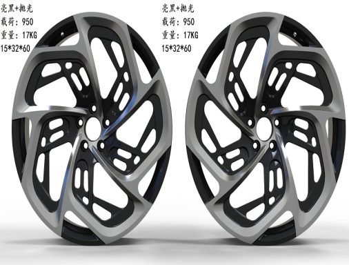Кованые диски Ju-Tuning HJ0272 чёрный глянец R21–R22 5x108 на Jaguar, Volvo, Zeekr