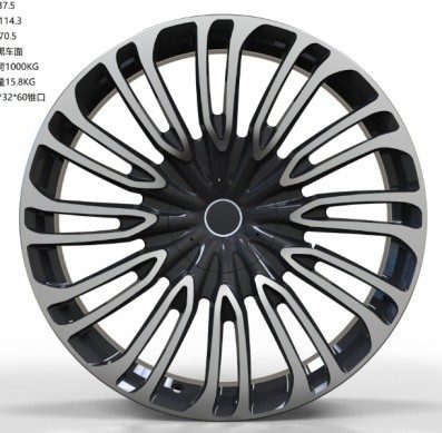 Кованые диски Ju-Tuning HJ0343 чёрный глянец R20–R22 5x114.3 на Jaguar, Volvo, Zeekr