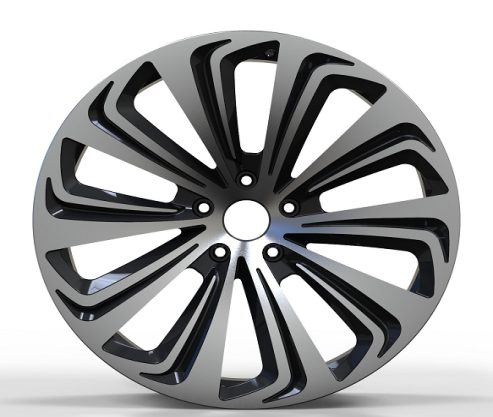 Кованые диски Ju-Tuning HJ0238 чёрный глянец R22 5x130 на Bentley, Rolls-Royce