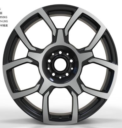 Кованые диски Ju-Tuning HJ0313 чёрный глянец R20–R22 5x120 / 5x112 на AITO, Li Auto, Xiaomi, Zeekr — фото 2