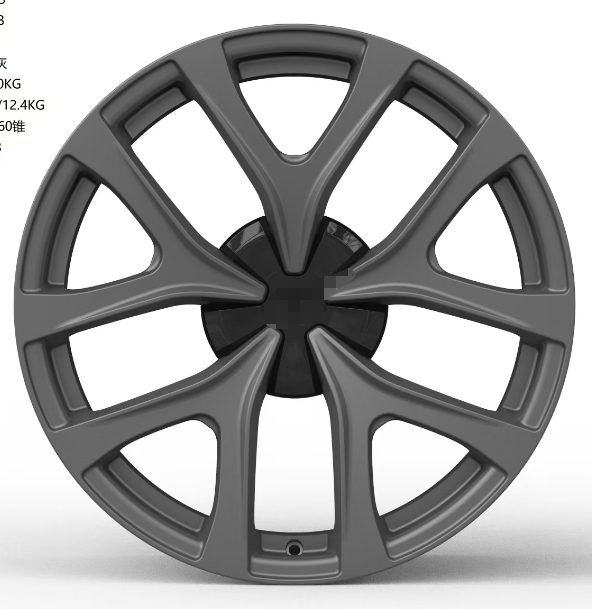 Кованые диски Ju-Tuning CO8548 матовый графит R19–R21 5x114.3 на Tesla 3/Y, BYD, Zeekr
