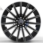 Кованые диски Ju-Tuning RGWA1956 чёрный глянец R19 5x112 на Mercedes C/E/S, GLC, GLE